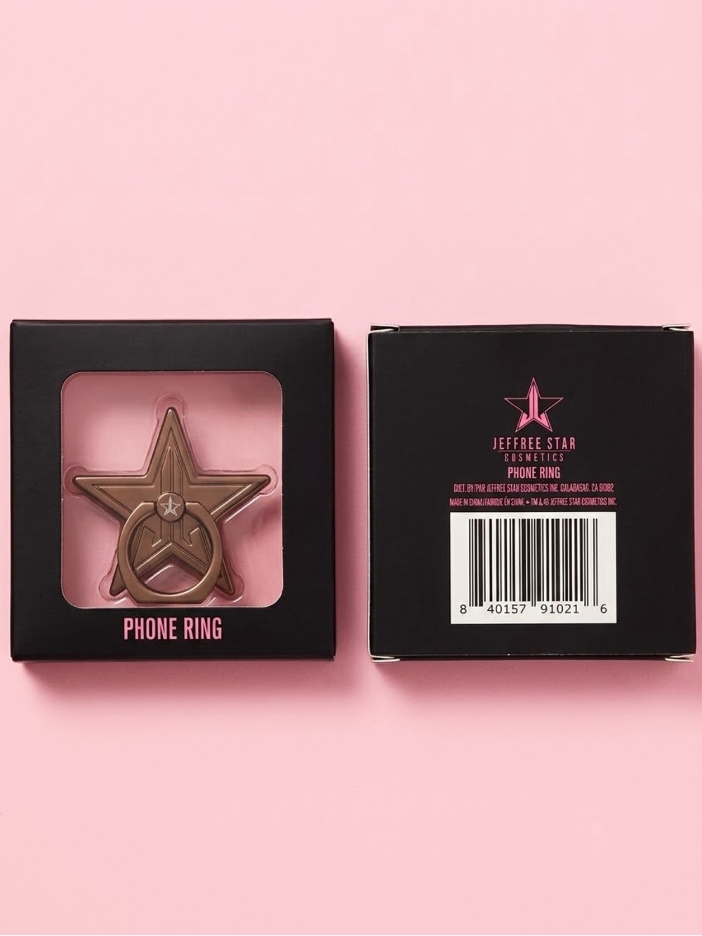 Jeffree Star Cosmetics Black Star Phone Ring NIB